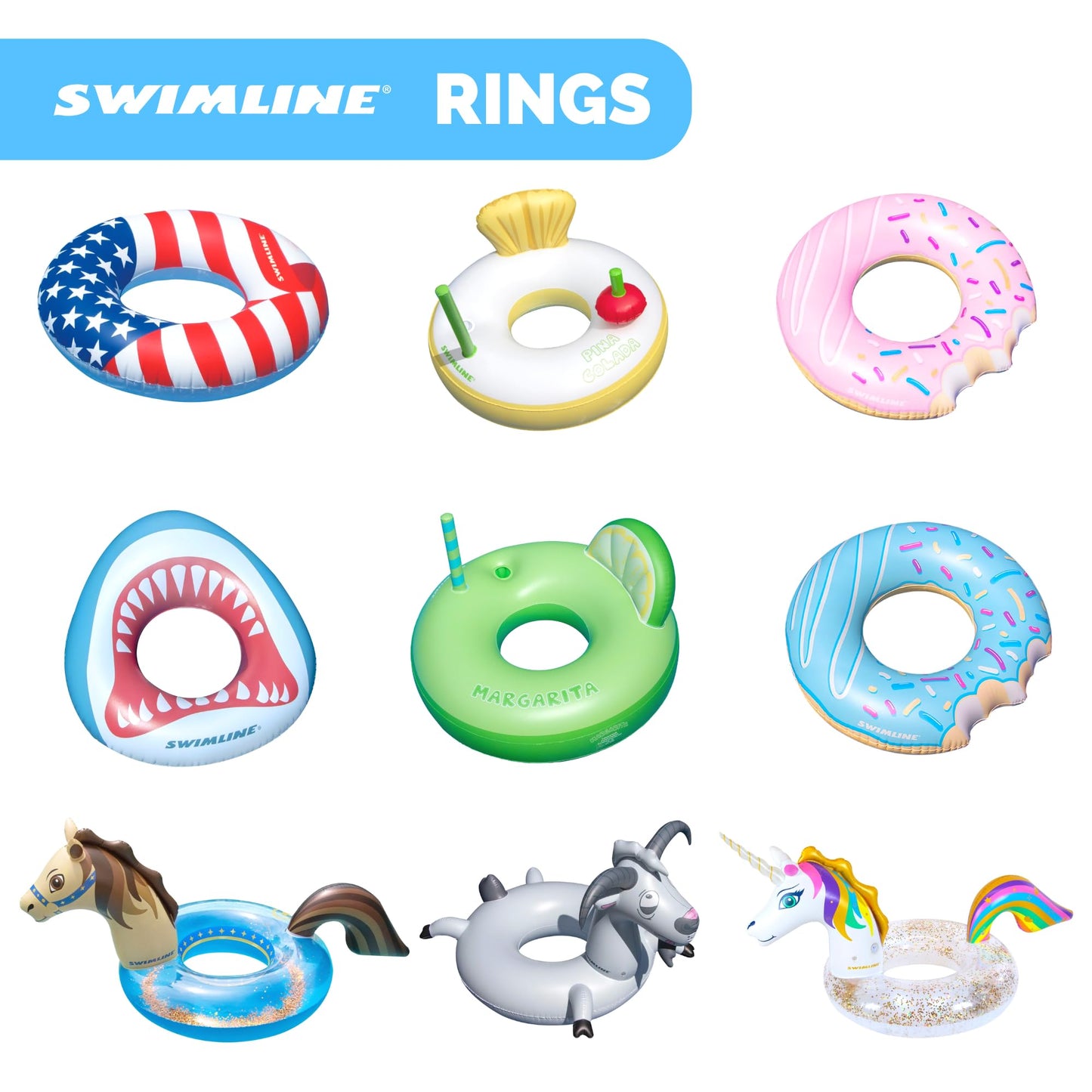 Swimline Glitter Hobby Horse Pool Ring – Inflatable Lounge Float for Adults & Teens