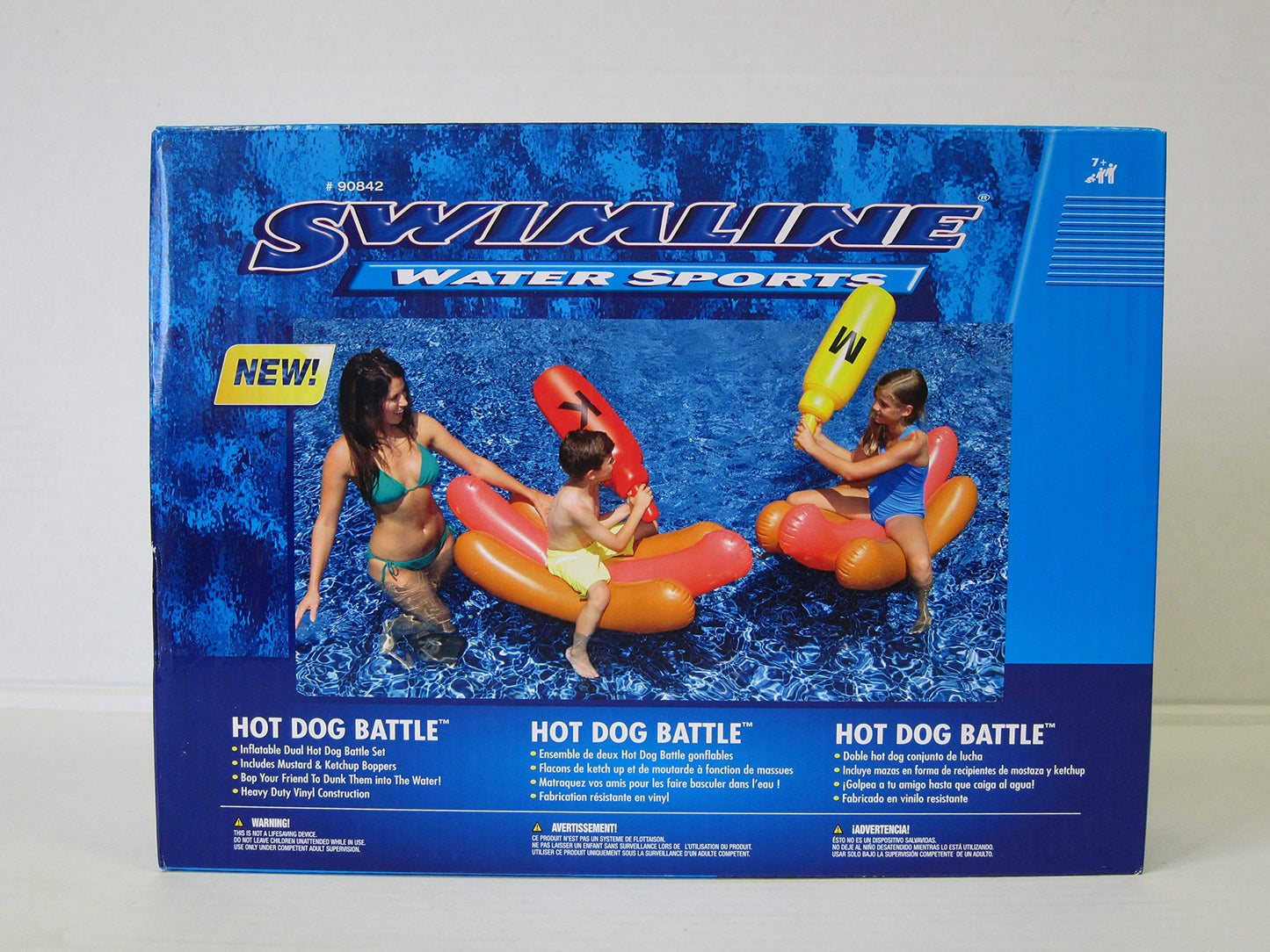 SWIMLINE Inflatable Joust Set – Hotdog Edition | Pool Battle Floats & Boppers