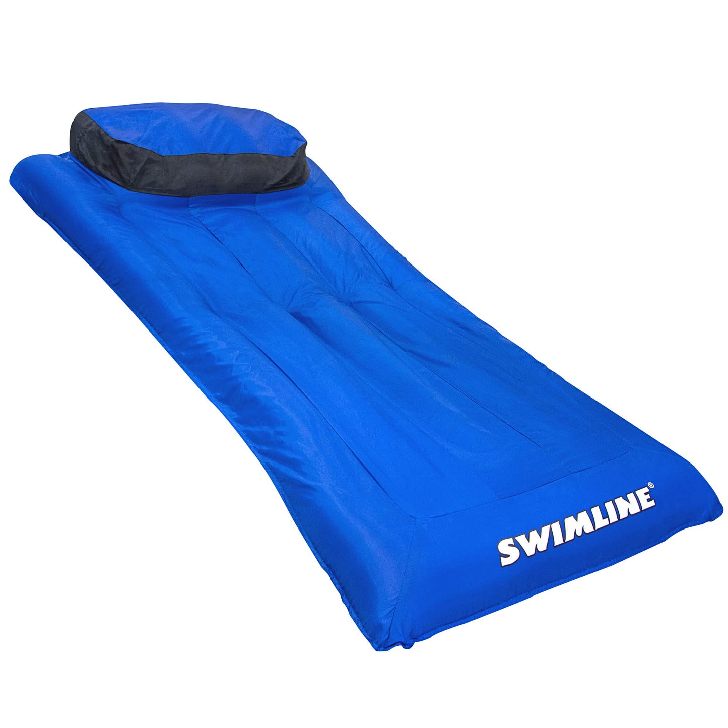 Swimline Original Fabric-Covered Pool Float Mattress – Large Lounger with Headrest