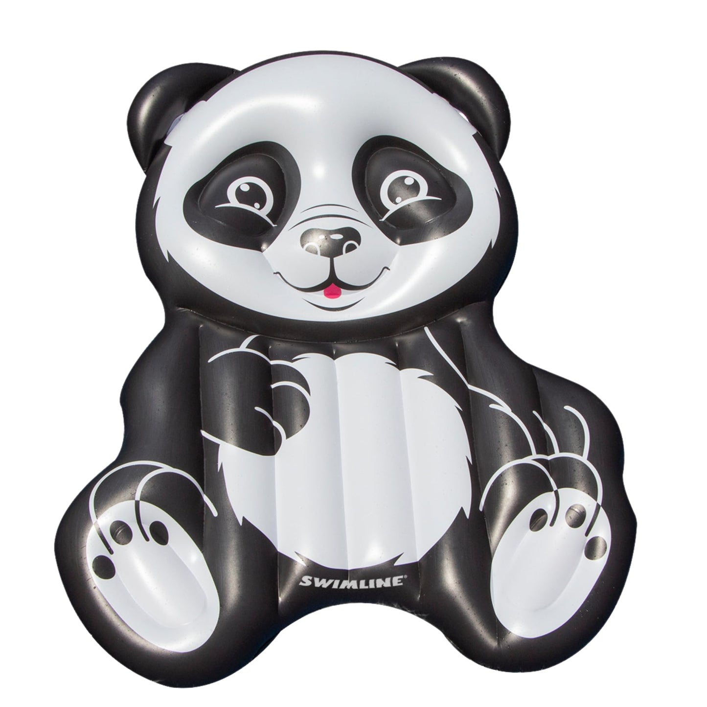 Swimline Inflatable Panda Pool Float – Black/White, 71 x 50 x 8 in