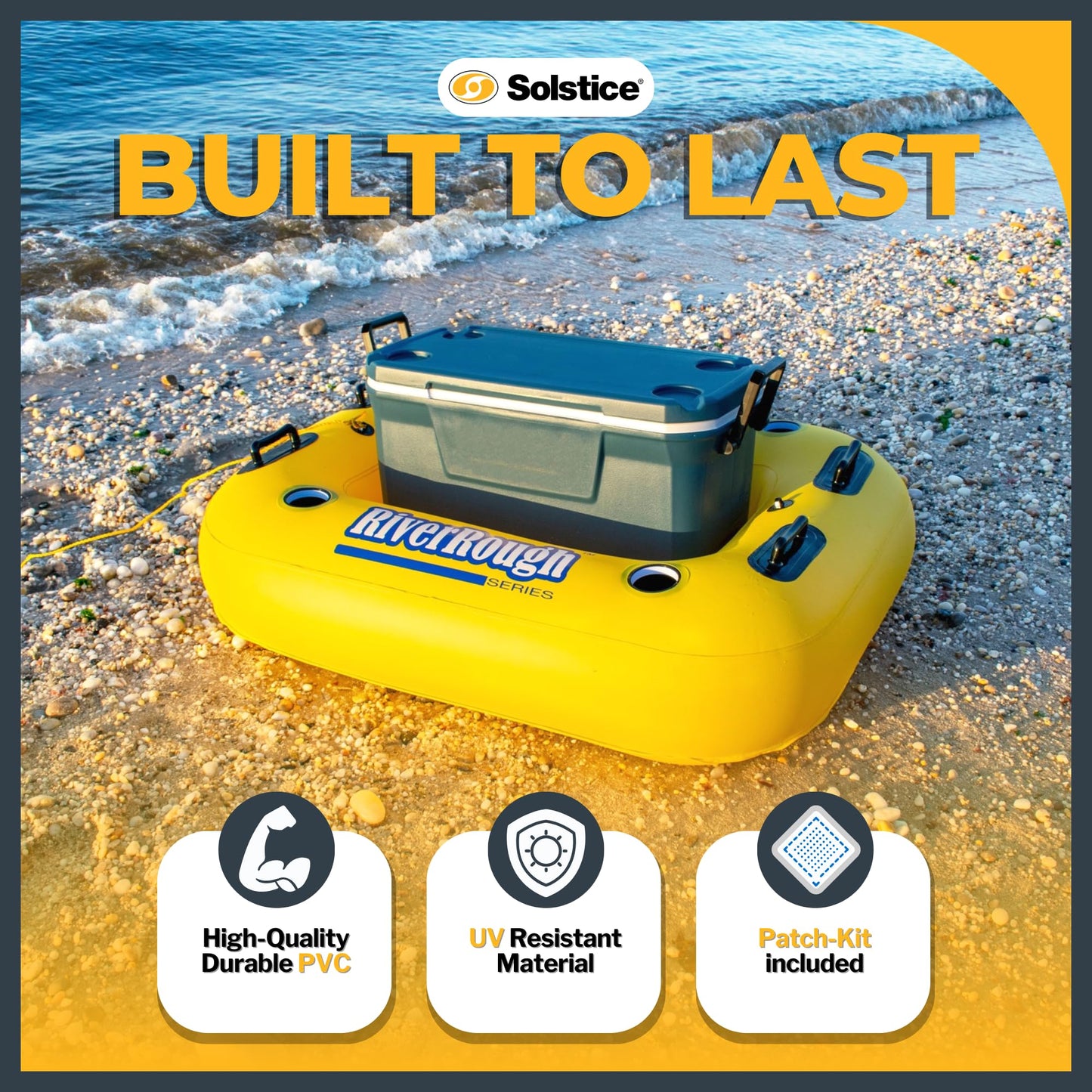 Swimline SOLSTICE Inflatable Cooler Raft – 55 Inch, Heavy-Duty, Four Cupholders