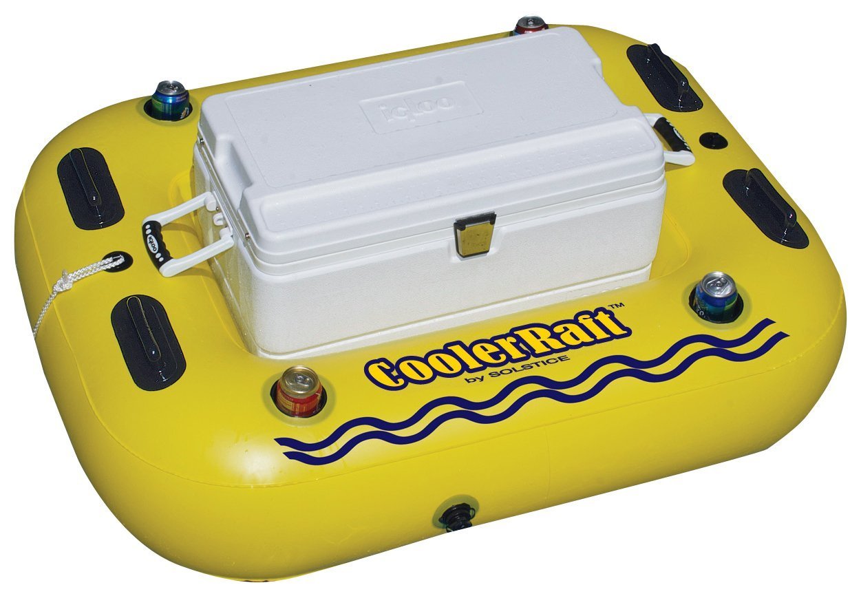 Swimline SOLSTICE Inflatable Cooler Raft – 55 Inch, Heavy-Duty, Four Cupholders
