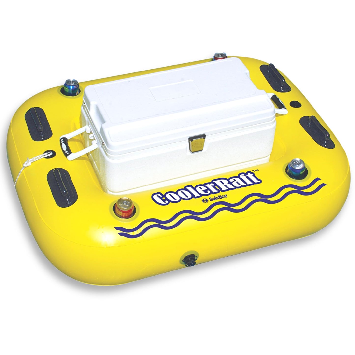 Swimline SOLSTICE Inflatable Cooler Raft – 55 Inch, Heavy-Duty, Four Cupholders
