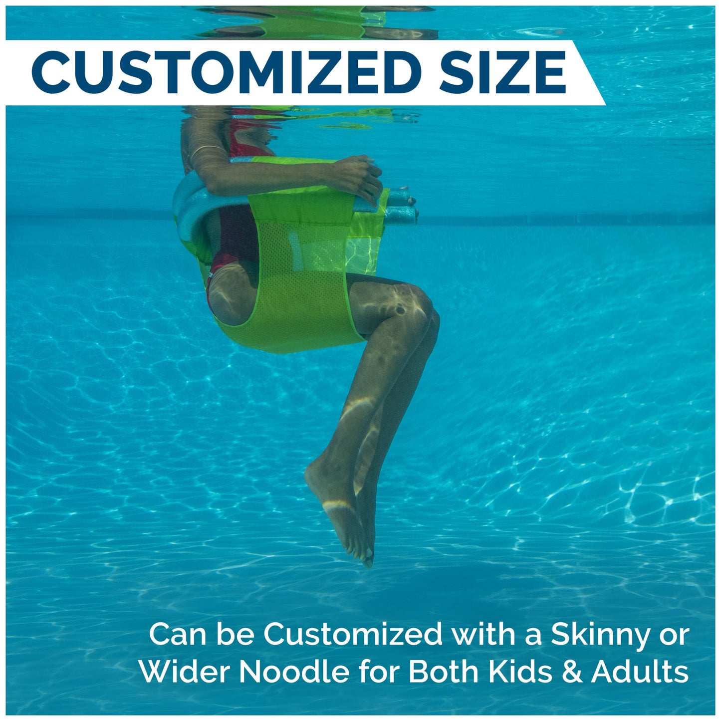 SwimWays Mesh Floating Pool Chair Noodle Slings (4 Pack) – No Inflation Needed
