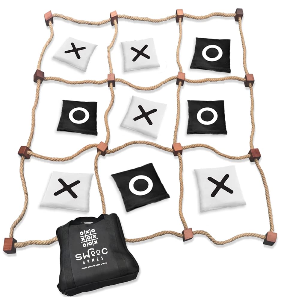 SWOOC Games Giant Tic Tac Toe – 3ft x 3ft Outdoor Yard Game