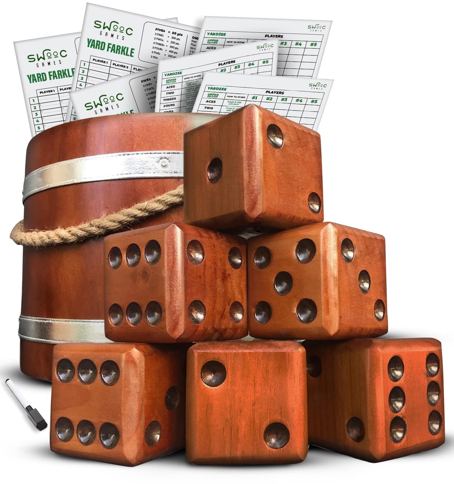 SWOOC Yard Dice Outdoor Game Set – 20+ Giant Games, Weather-Resistant