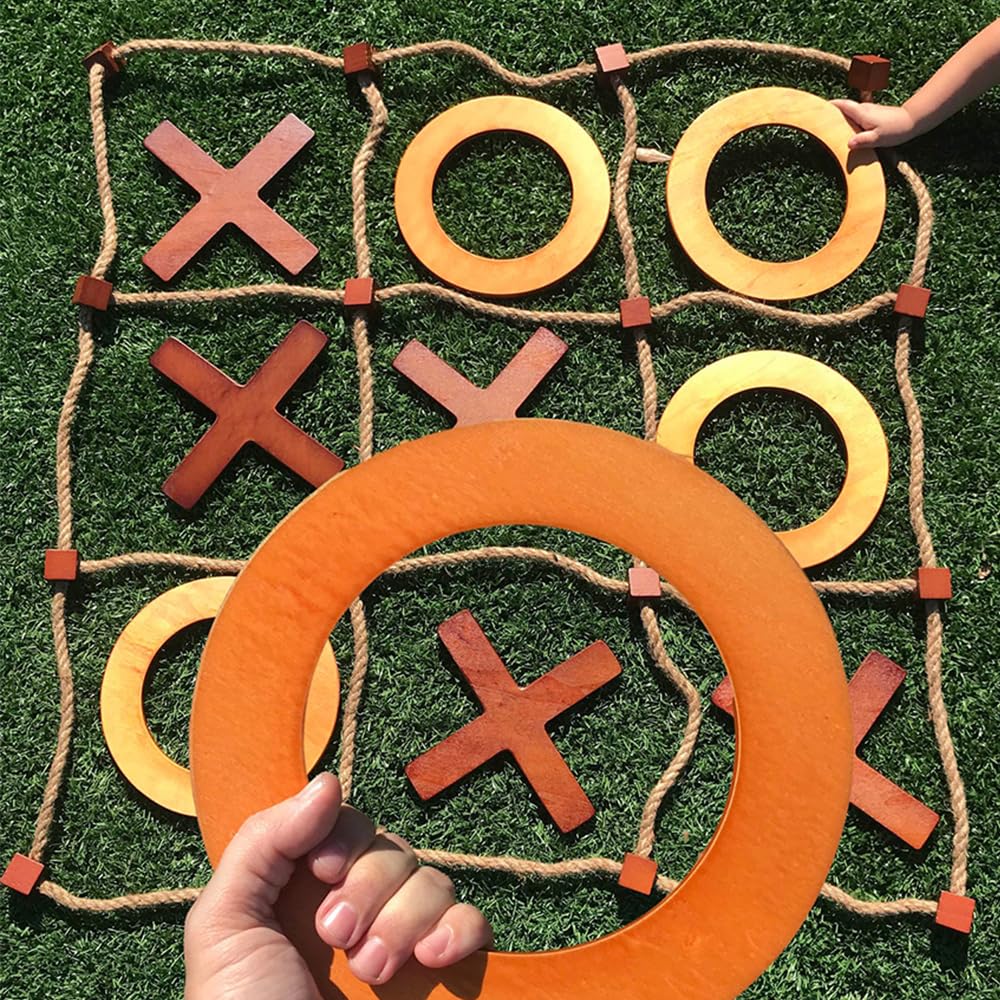 SWOOC Giant Tic Tac Toe Game - All-Weather 3ft x 3ft | Instant Setup Outdoor Family Fun
