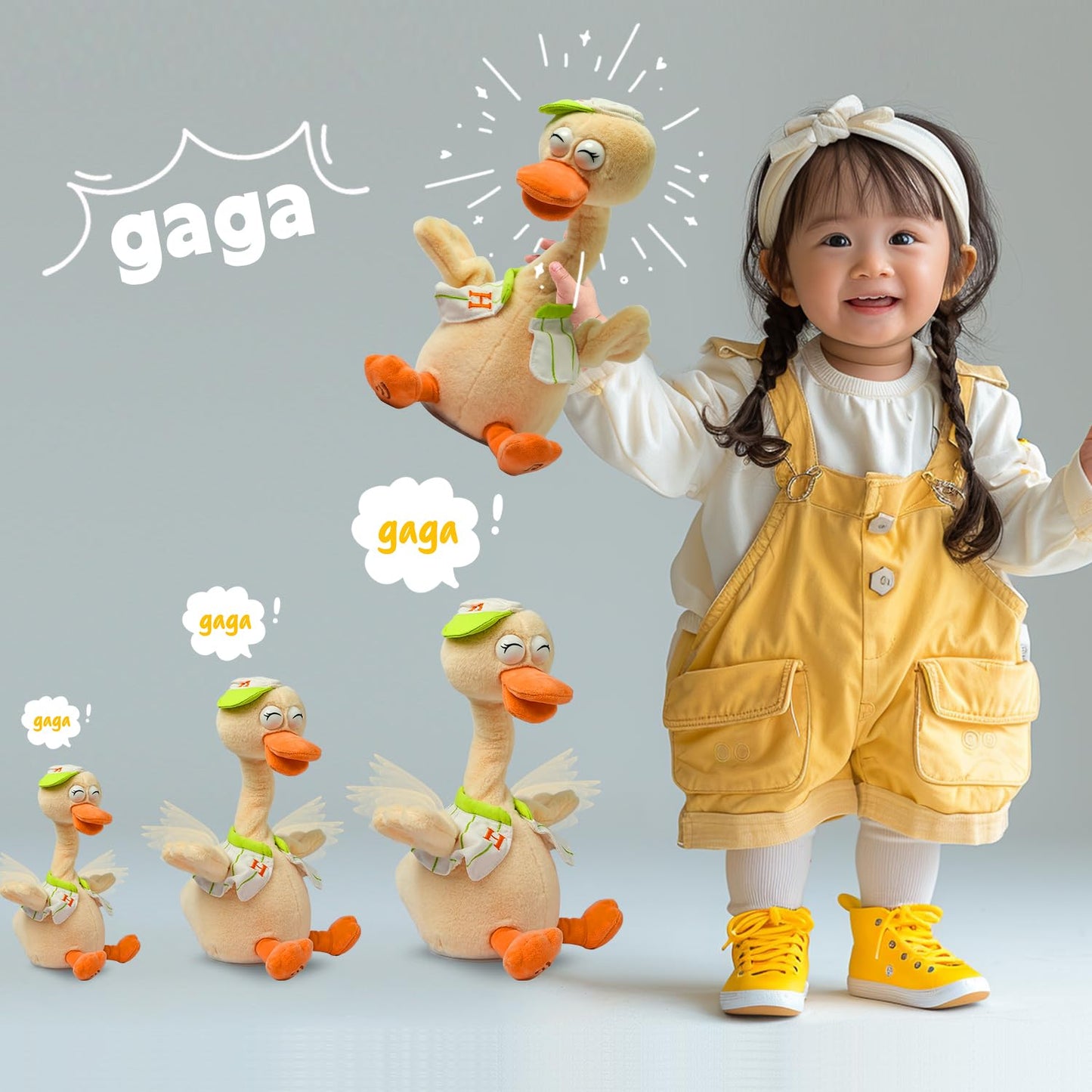 SWTOIPIG Talking Dancing Duck Toy – Interactive Plush Repeats & Records