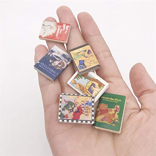 SXFSE 1:12 Dollhouse Comic Books Set – 6 Miniatures for Dollhouse Decor