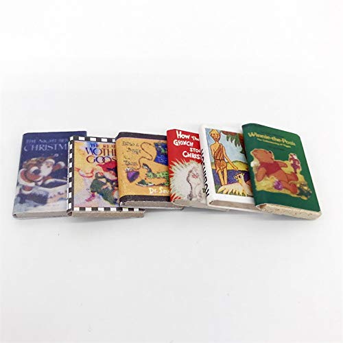 SXFSE 1:12 Dollhouse Comic Books Set – 6 Miniatures for Dollhouse Decor