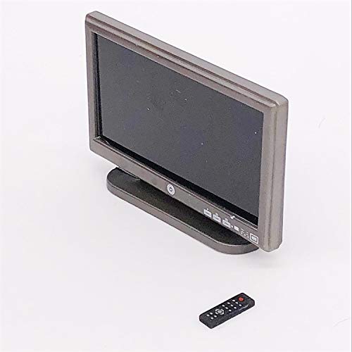 SXFSE Doll House TV 1:12 Scale – Miniature TV Furniture Accessory for Dollhouses