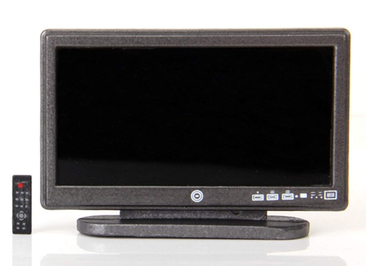SXFSE Doll House TV 1:12 Scale – Miniature TV Furniture Accessory for Dollhouses