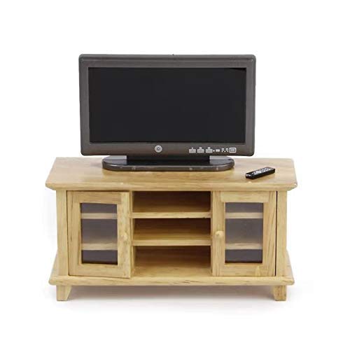 SXFSE Doll House TV 1:12 Scale – Miniature TV Furniture Accessory for Dollhouses
