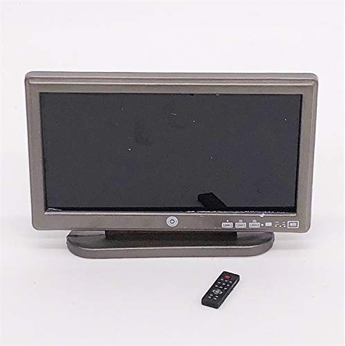 SXFSE Doll House TV 1:12 Scale – Miniature TV Furniture Accessory for Dollhouses