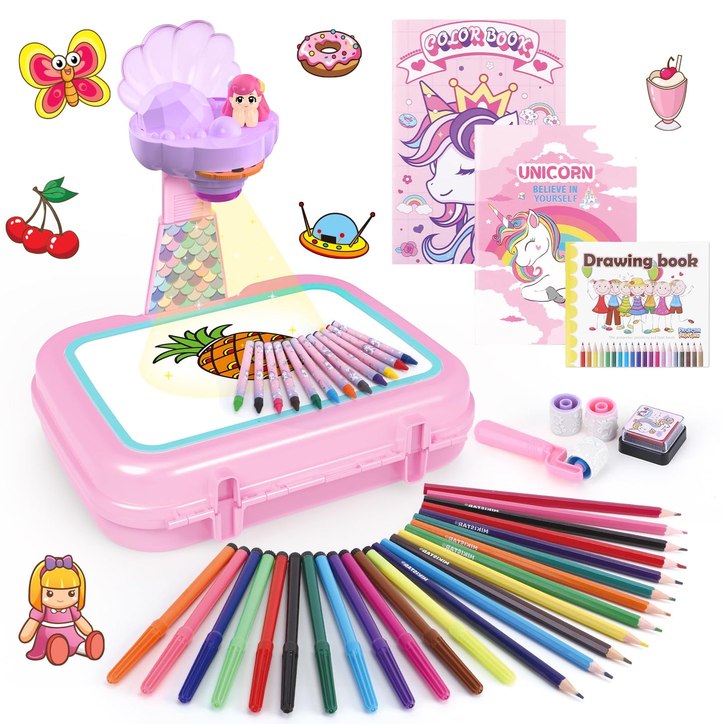 Syahro Mermaid Drawing Projector Kit for Kids – All-in-One Art Set & Gift