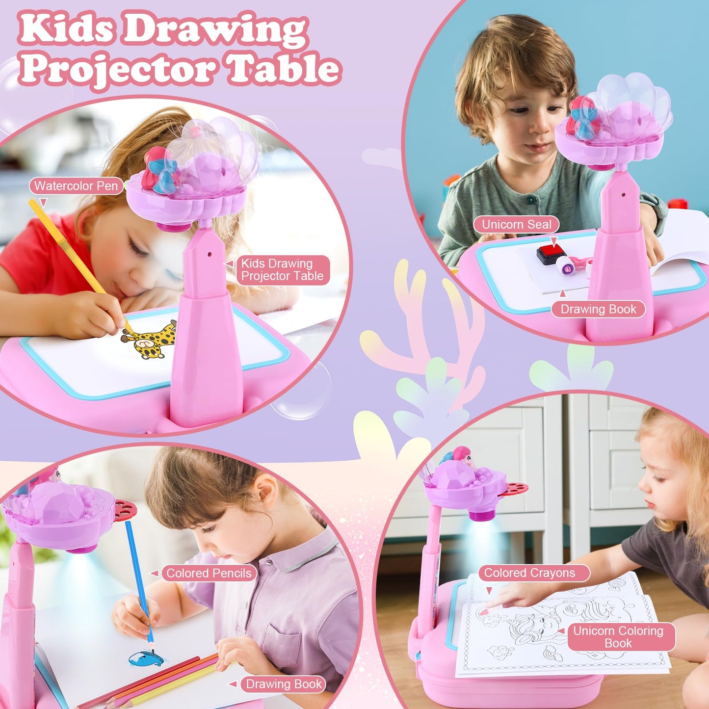 Syahro Mermaid Drawing Projector Kit for Kids – All-in-One Art Set & Gift