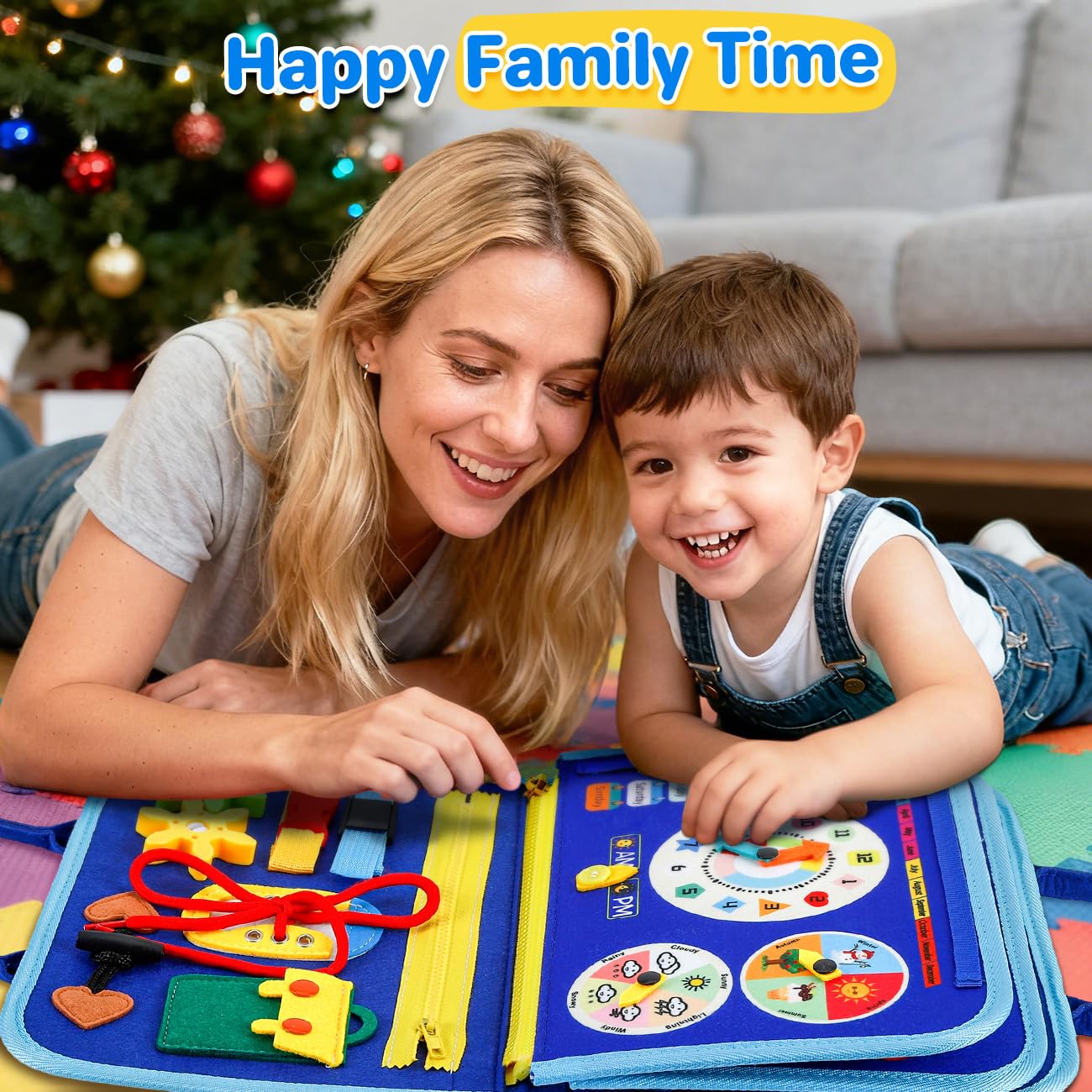 SYHLN Toddler Montessori Busy Board – 25-in-1 Learning Toy for Preschoolers, Travel & Sensory Play (Dinosaur Design)