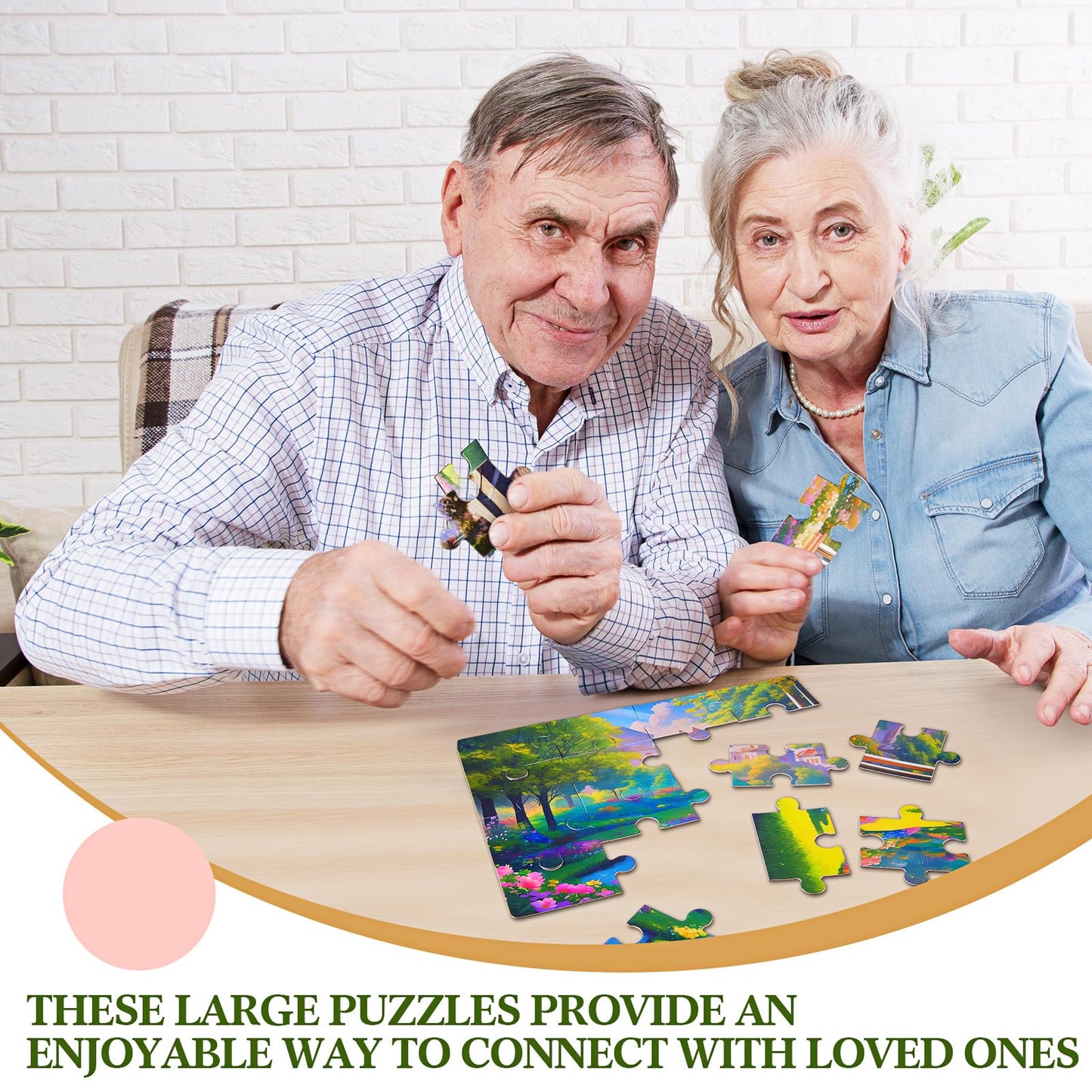 Syhood 10-Pack 16-Piece Puzzles for Seniors – Dementia-Friendly Memory & Cognitive Games