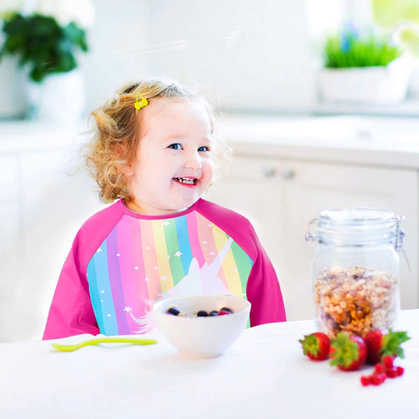 Sylfairy Art Smock for Kids – Waterproof Toddler Painting Apron