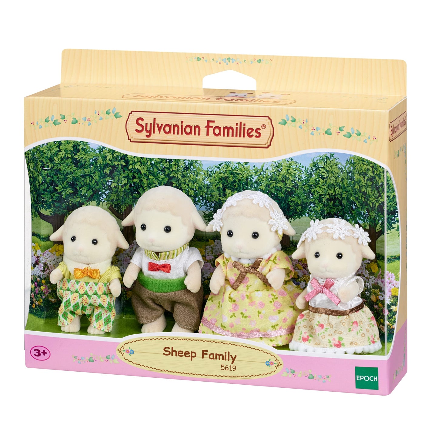 Sylvanian Families Sheep Family – 2022 NEW LINES | Mouton Family, 4 Articulated Figures