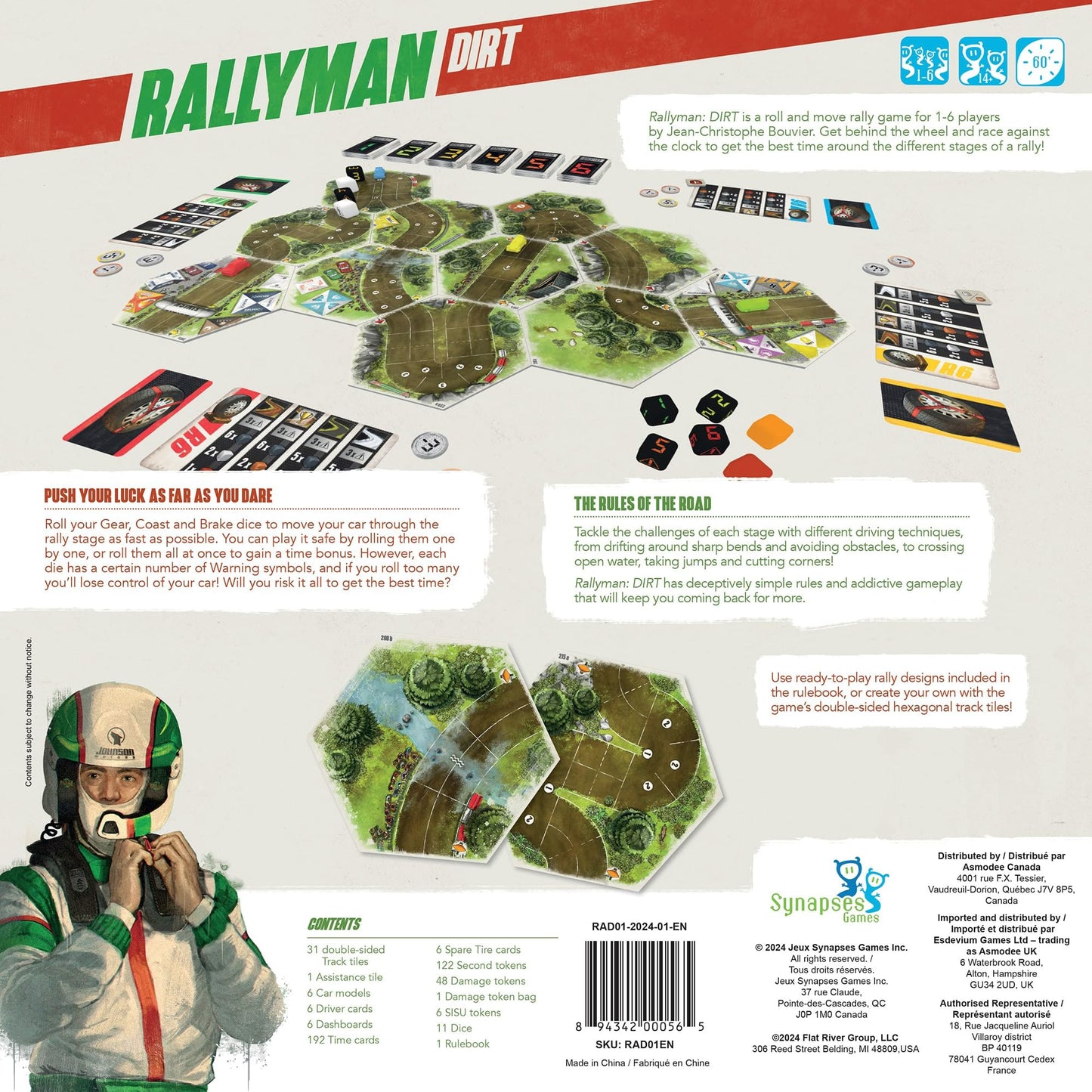 Synapses Games | Rallyman: DIRT — Strategy Dice Racing for 1–6 Players