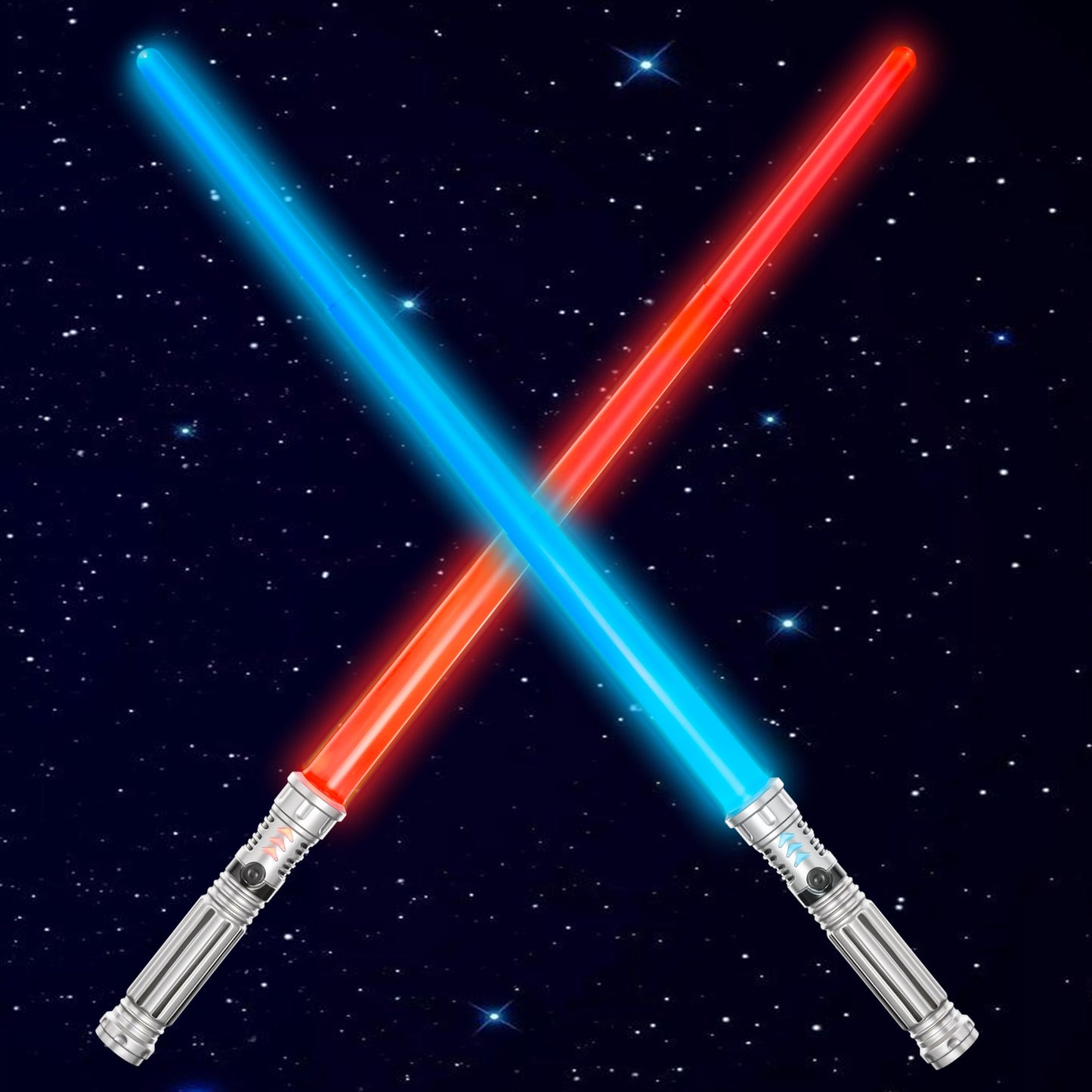 SYNCFUN 2-Pack: 7 Colors Light Up Swords with Motion FX Sound – Extendable LED