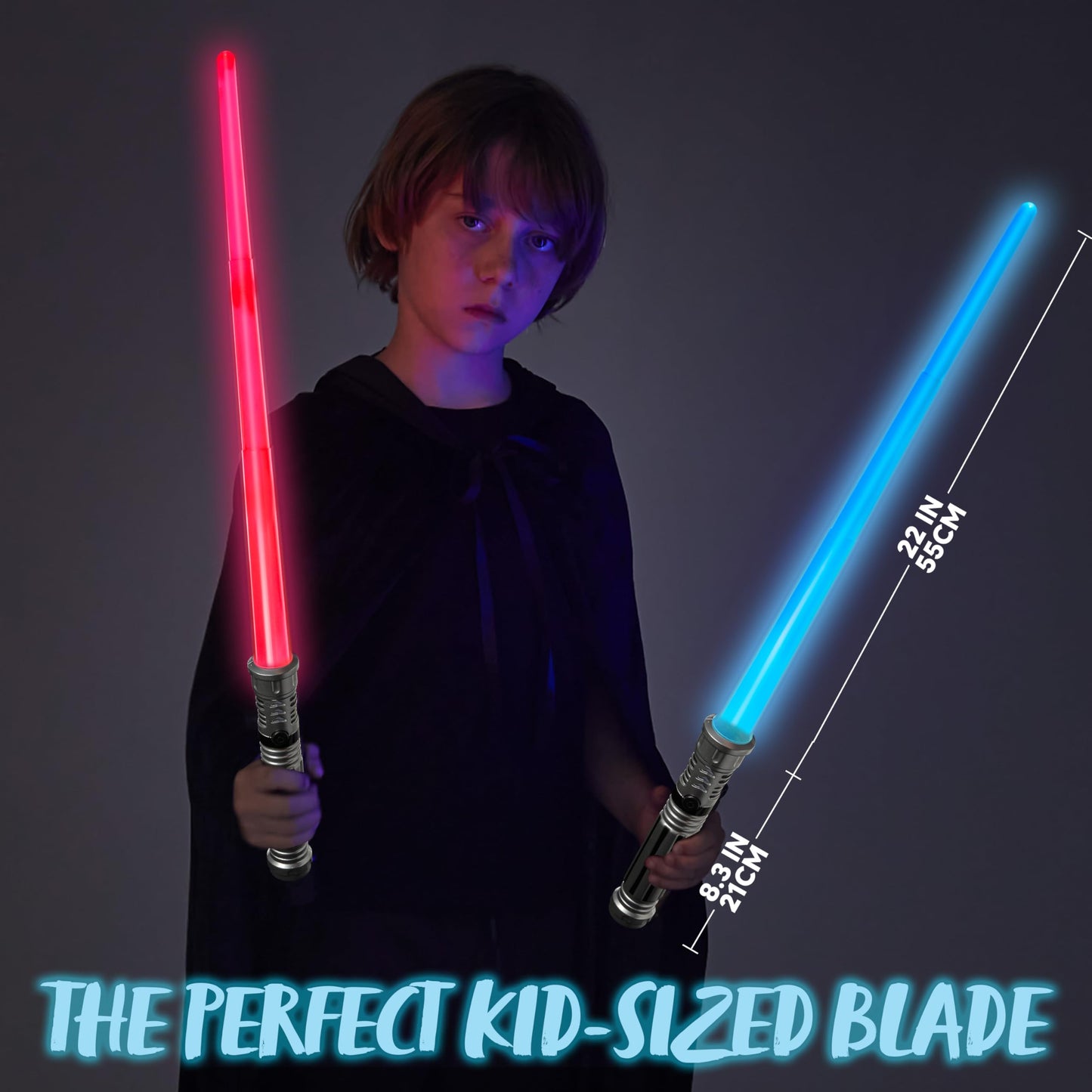 SYNCFUN 2-Pack: 7 Colors Light Up Swords with Motion FX Sound – Extendable LED