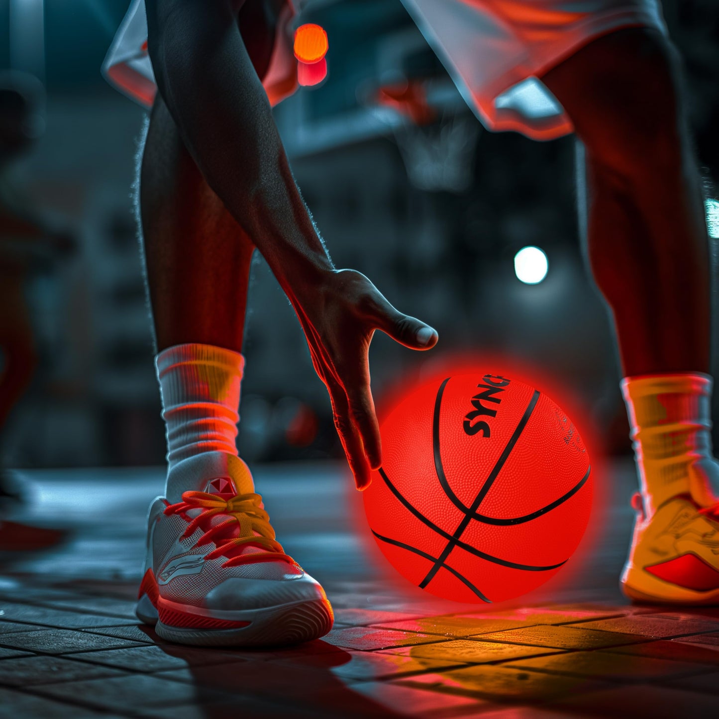 SYNCFUN Glow in the Dark Basketball – Size 7, Light Up Night Games & Gift