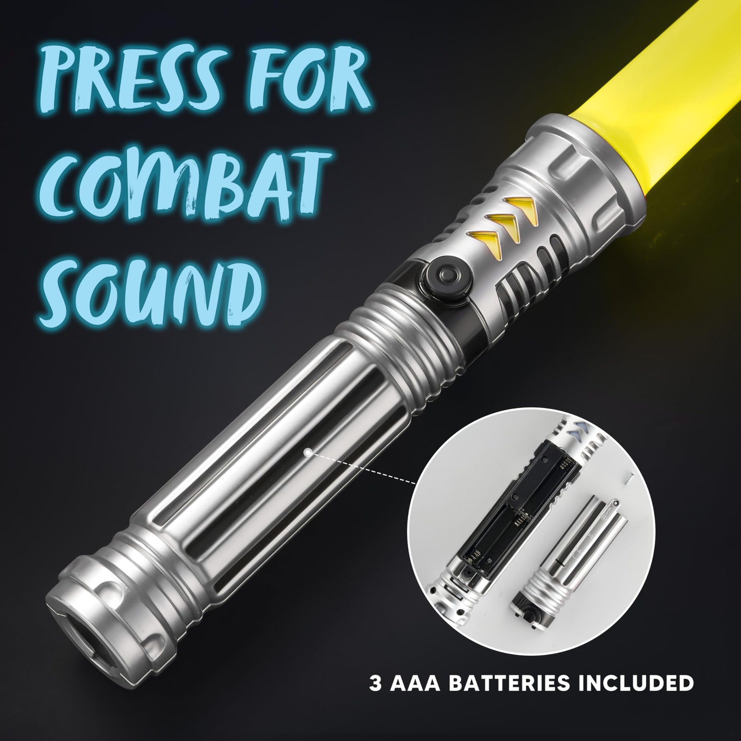 SYNCFUN 2-Pack: 7 Colors Light Up Swords with Motion FX Sound – Extendable LED