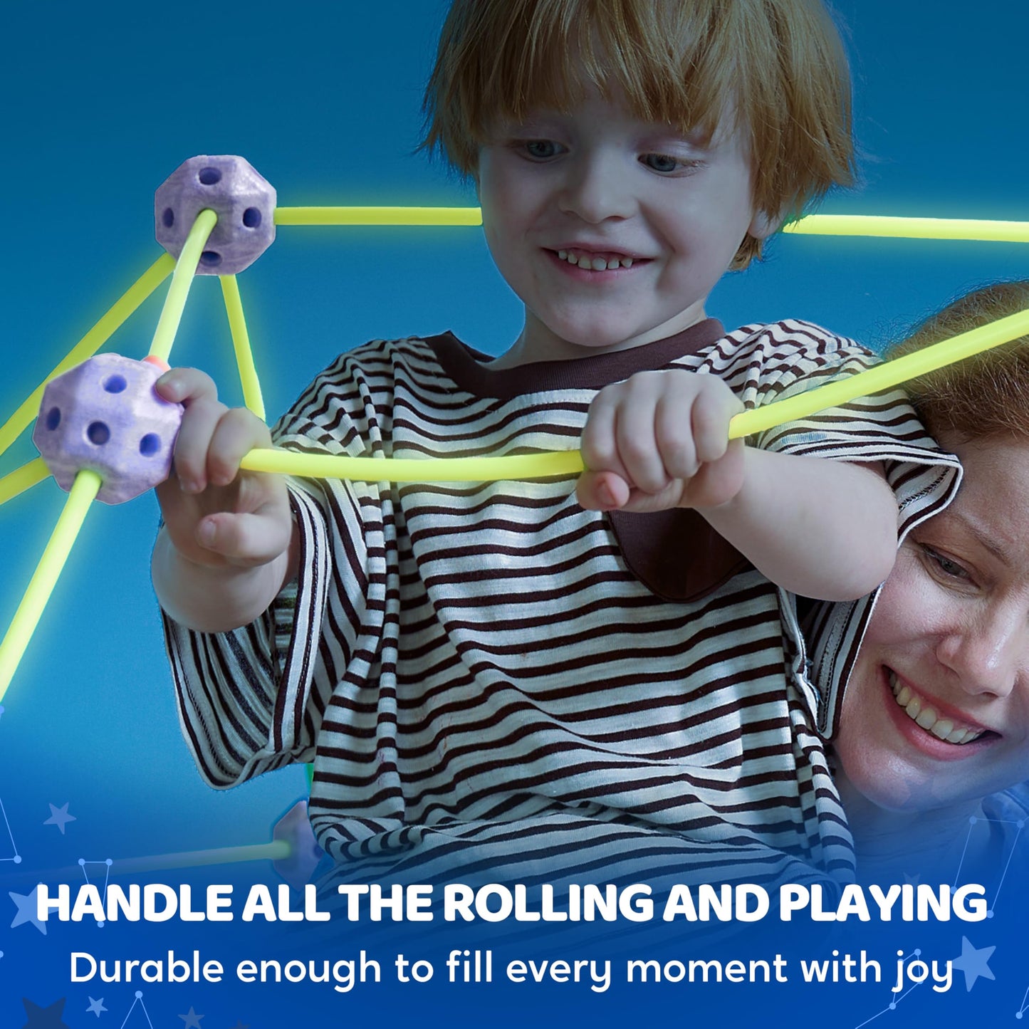 SYNCFUN Glow Fort Building Kit | Glow-in-the-Dark Castles & Tunnels for Kids Aged 3-12