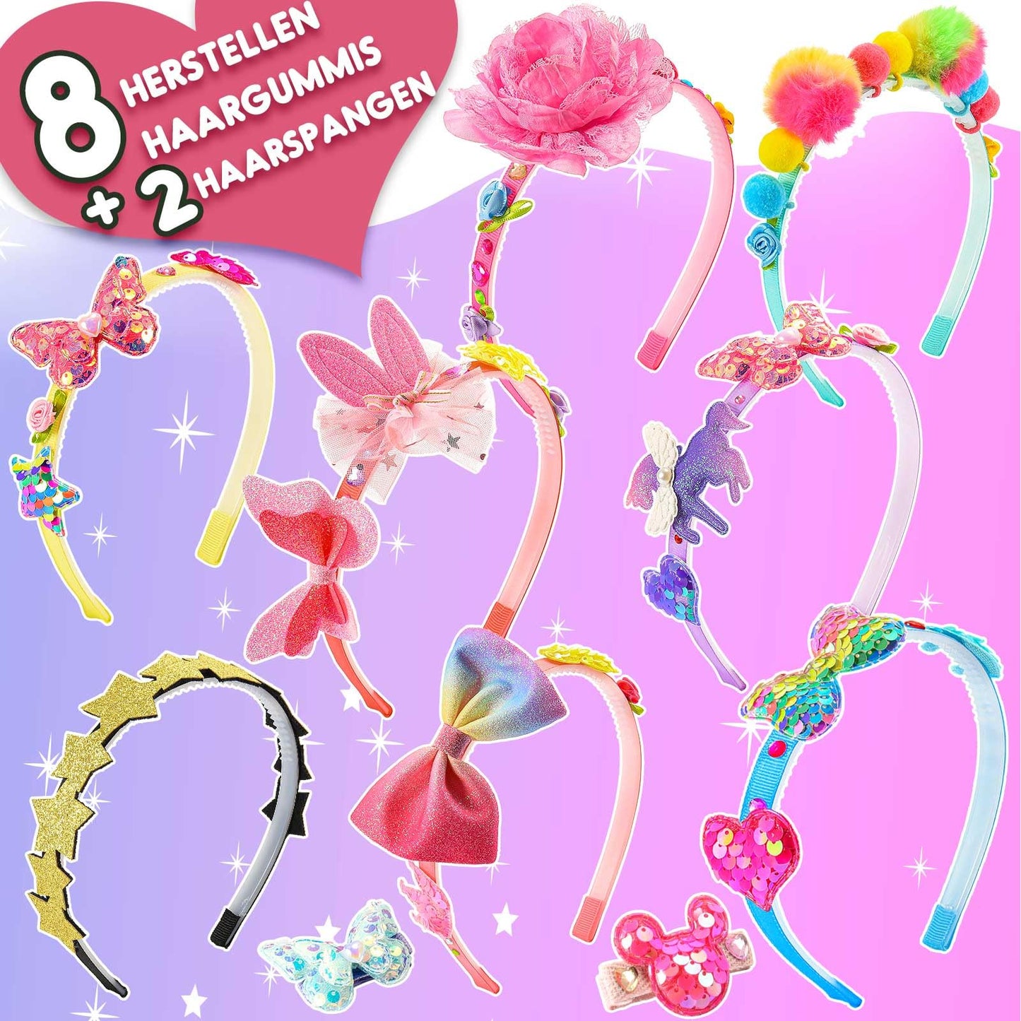 SYOKZEY Hair Accessories Headband Craft Kit – 49-Piece DIY for Girls 3-12