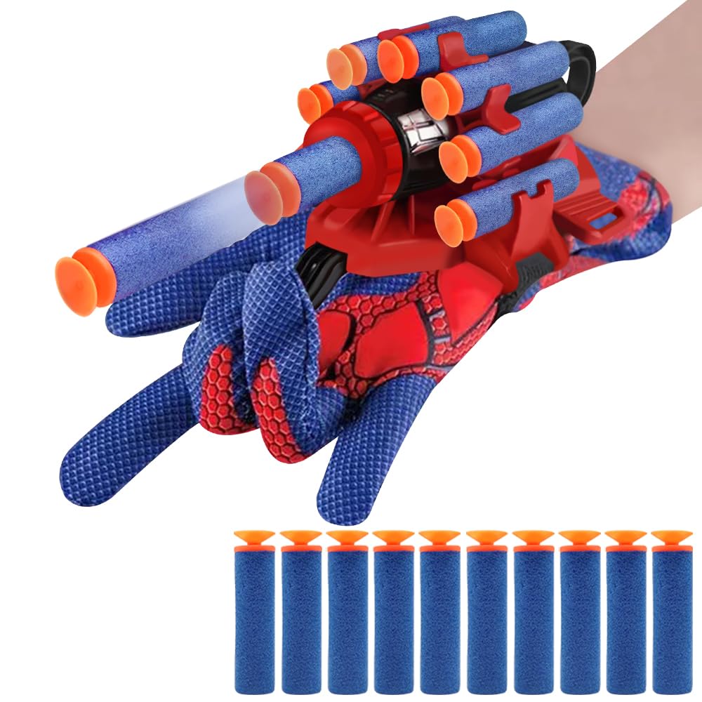 Syryia Spider Web Shooters with Gloves – Wrist Launcher Toy Set for Kids