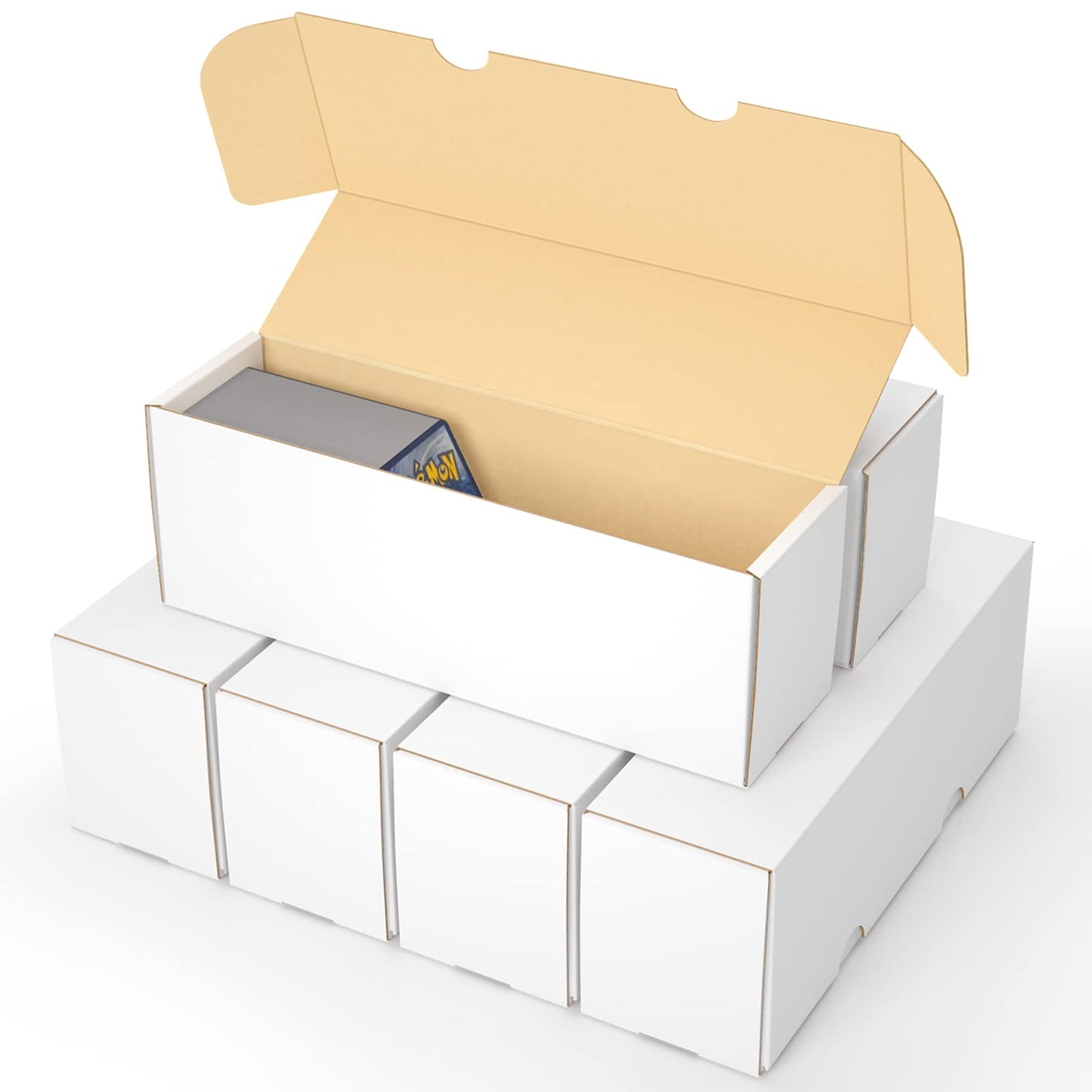 sysdmno Trading Card Storage Box 6-Pack – Durable Card Boxes for MTG & Sports Cards