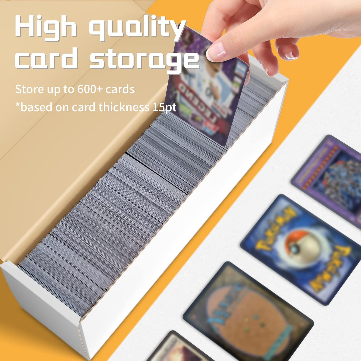 sysdmno Trading Card Storage Box 6-Pack – Durable Card Boxes for MTG & Sports Cards