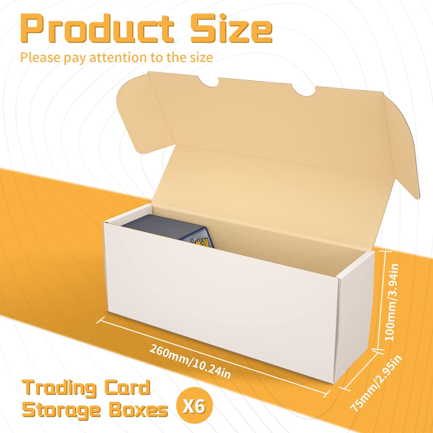 sysdmno Trading Card Storage Box 6-Pack – Durable Card Boxes for MTG & Sports Cards