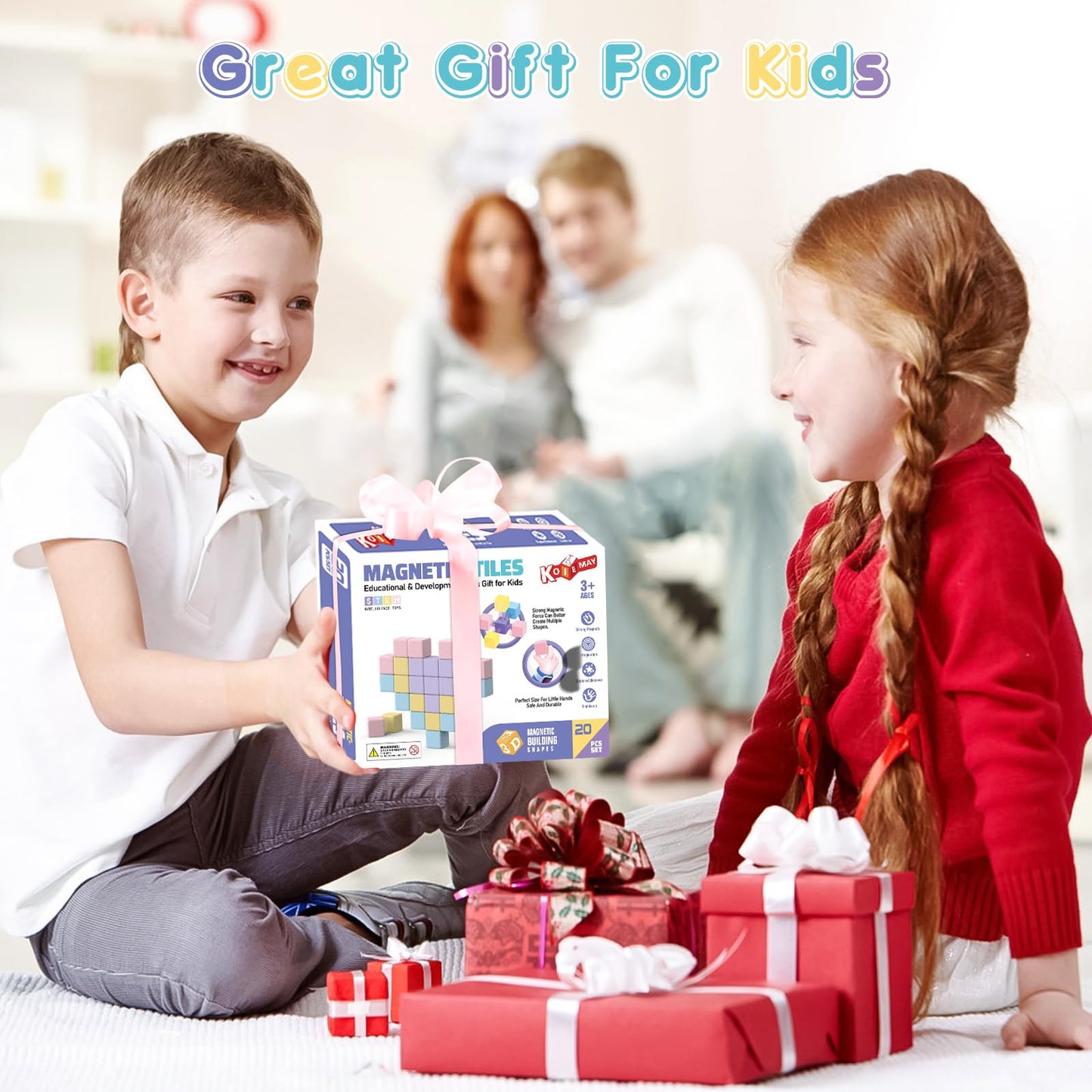 SYSKENI Macaron Magnetic Blocks — 3D STEM Toys for Toddlers