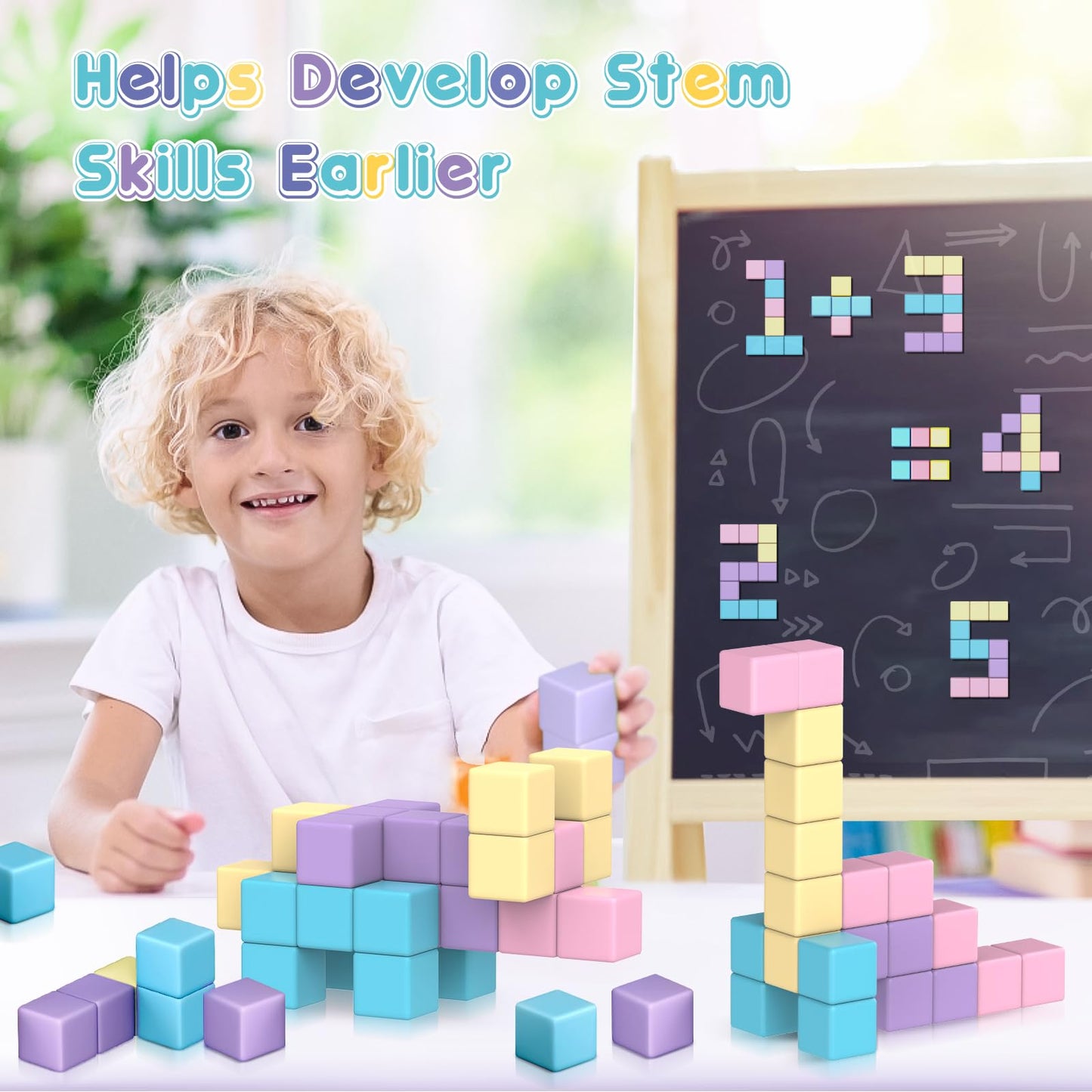 SYSKENI Macaron Magnetic Blocks — 3D STEM Toys for Toddlers
