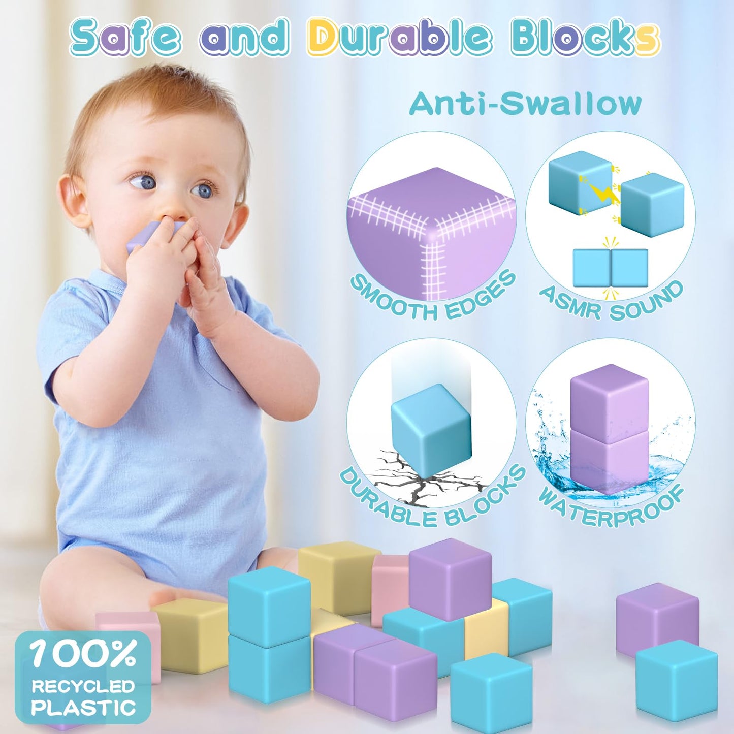 SYSKENI Macaron Magnetic Blocks — 3D STEM Toys for Toddlers