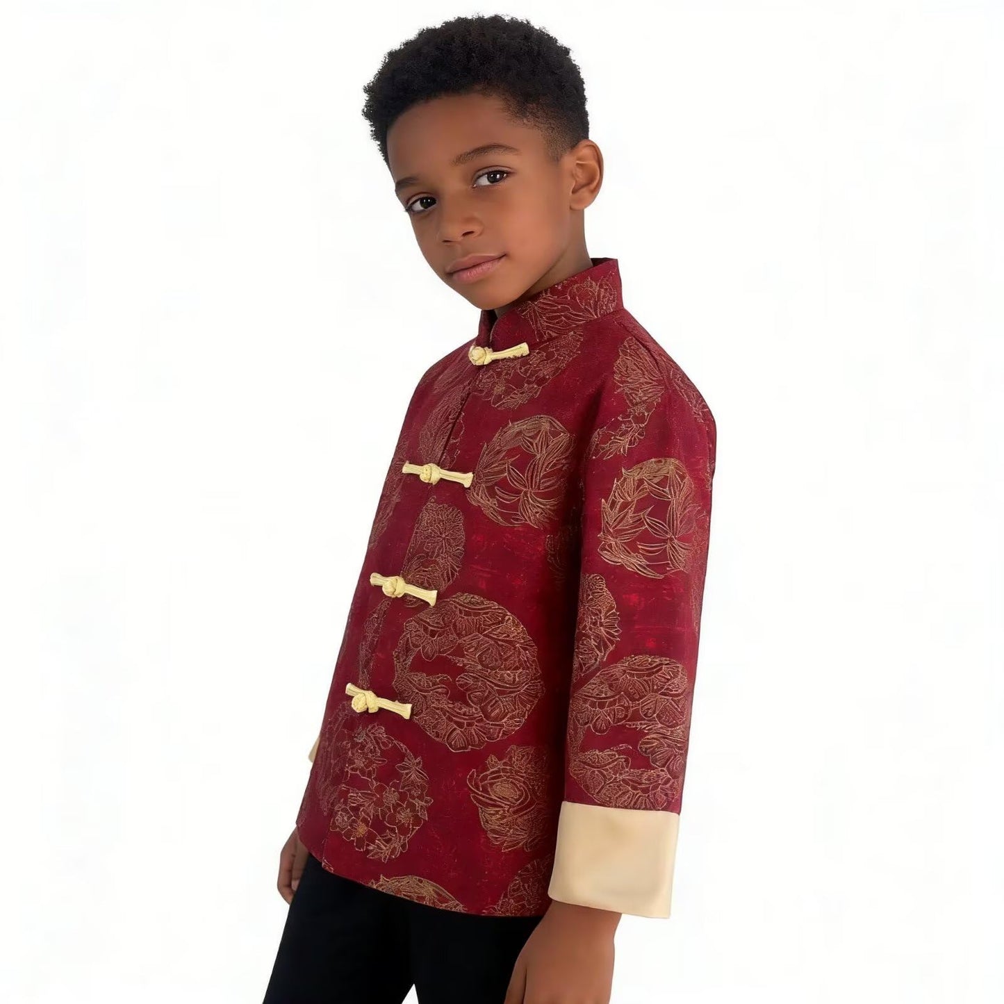 SZCQ Boys Lunar New Year Dragon Jacket - Tang Style Coat for Kids