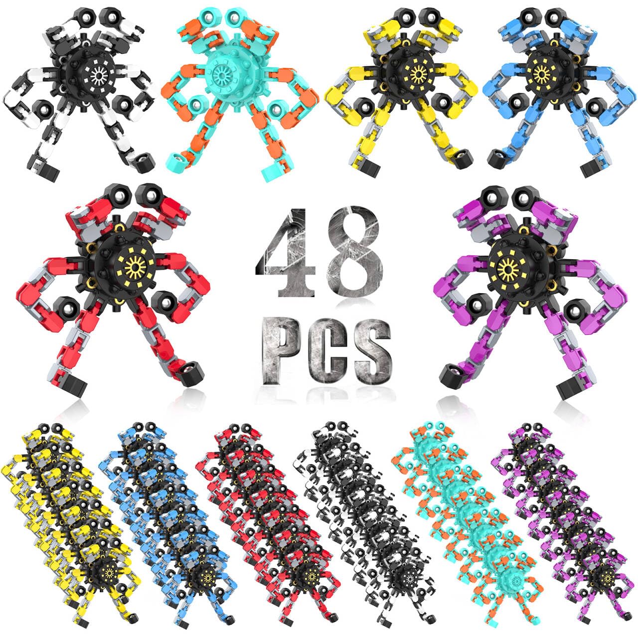 Szcuelz Transformable Fidget Spinner – Deformable Chain Toy for Stress Relief & DIY Fun