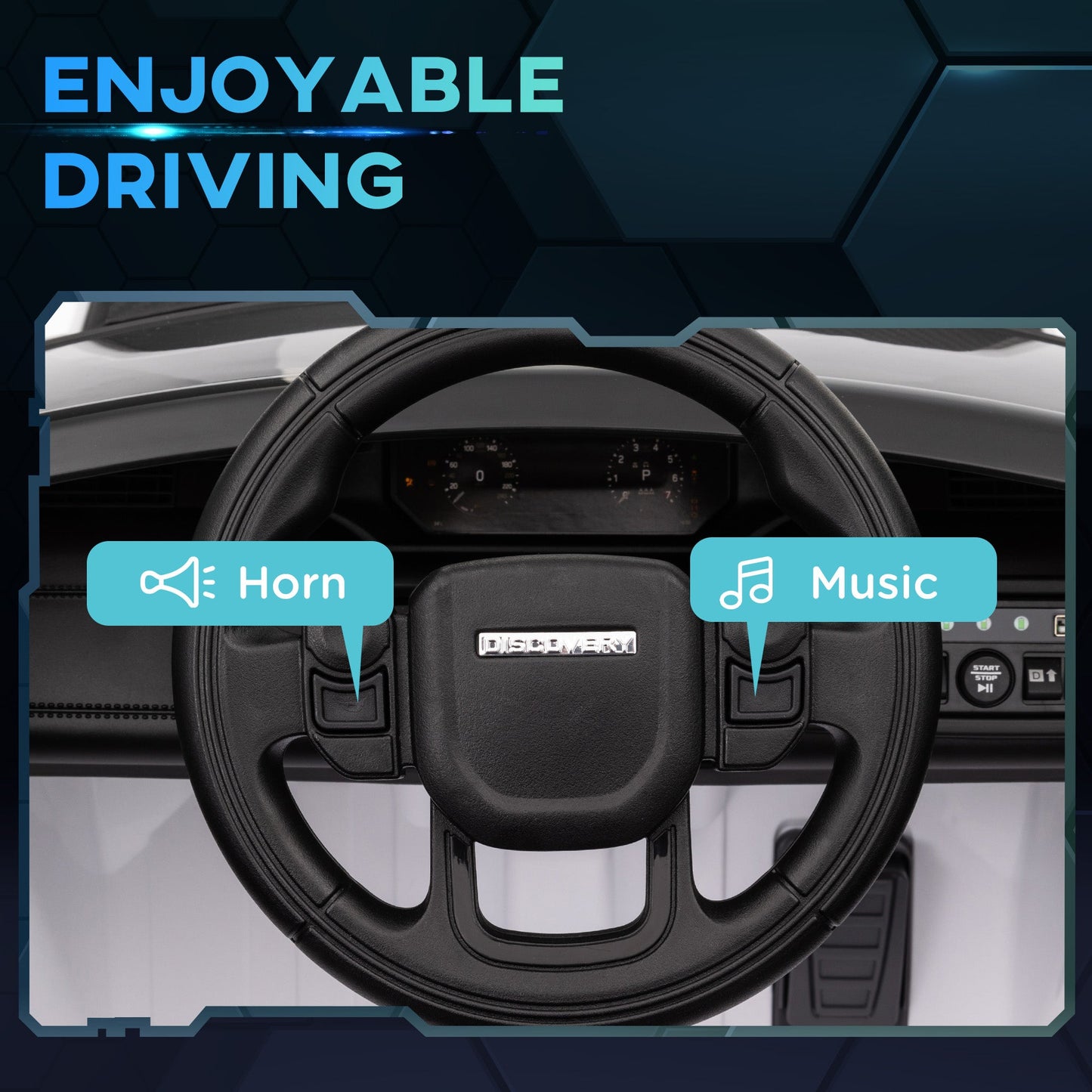 AIYAPLAY Land Rover Licensed Kids Electric Car w/ Remote Music