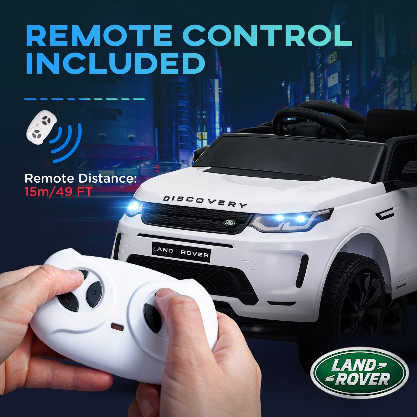 AIYAPLAY Land Rover Licensed Kids Electric Car w/ Remote Music