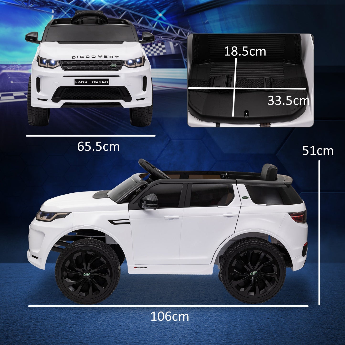 AIYAPLAY Land Rover Licensed Kids Electric Car w/ Remote Music