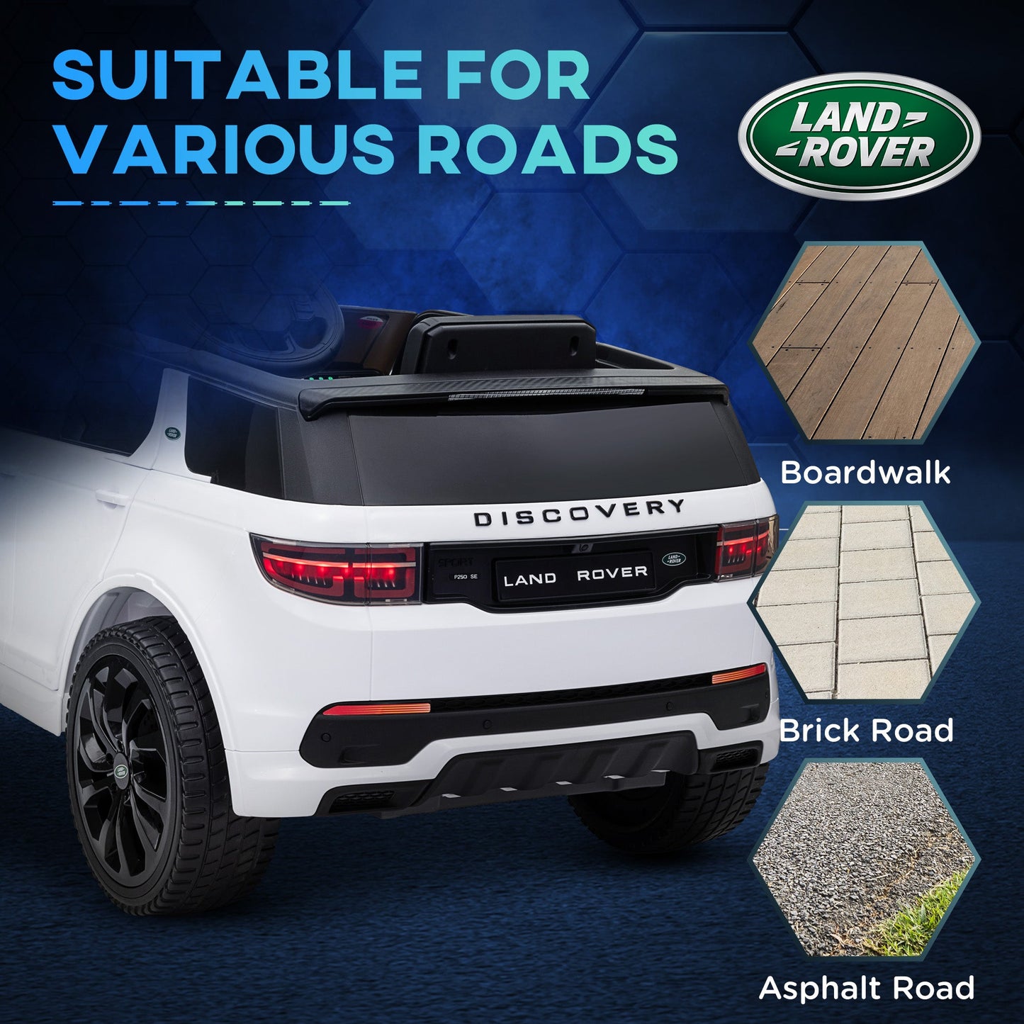 AIYAPLAY Land Rover Licensed Kids Electric Car w/ Remote Music