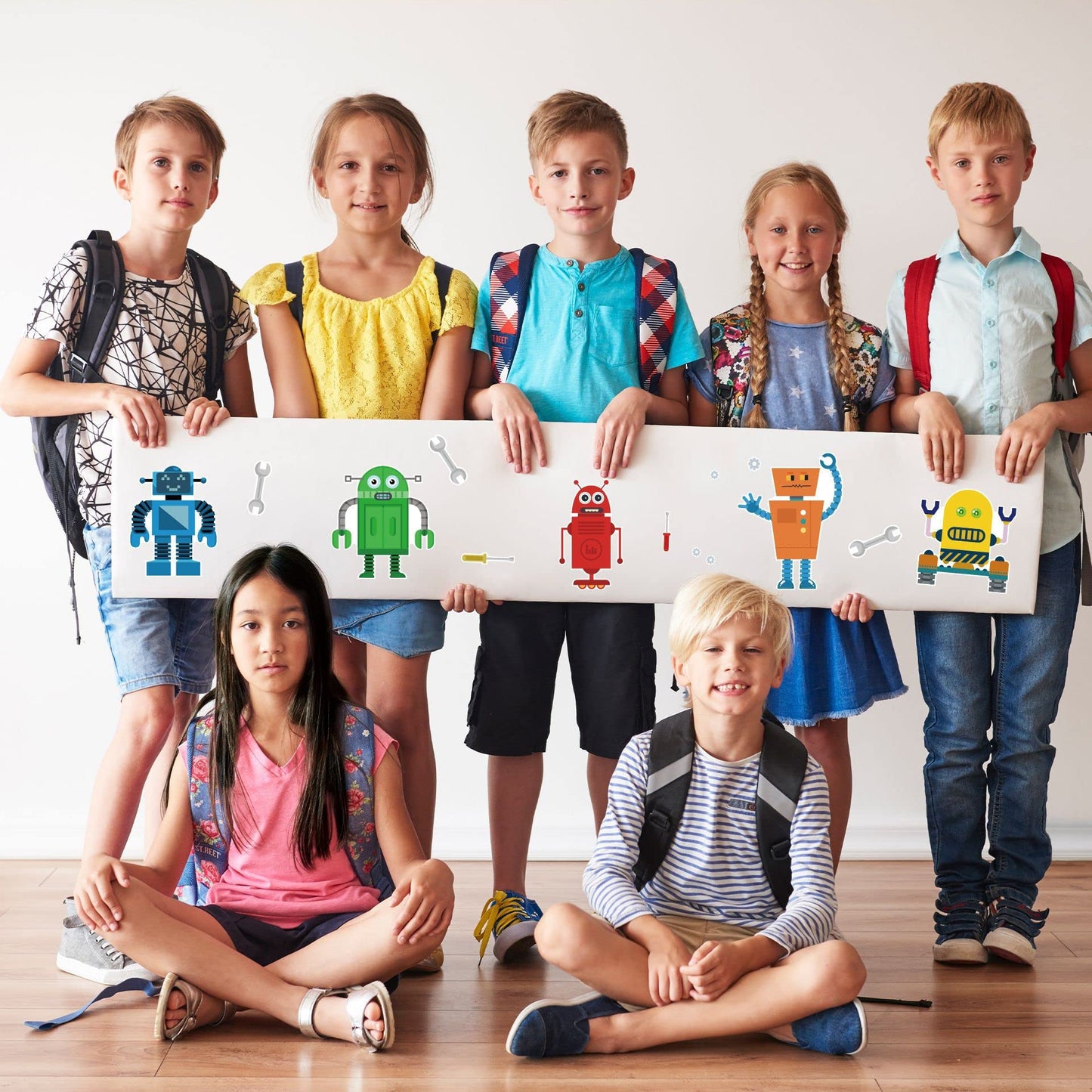 T-Antrix Make Your Own Robot Stickers – 24 Sheets for Kids DIY Robot Faces