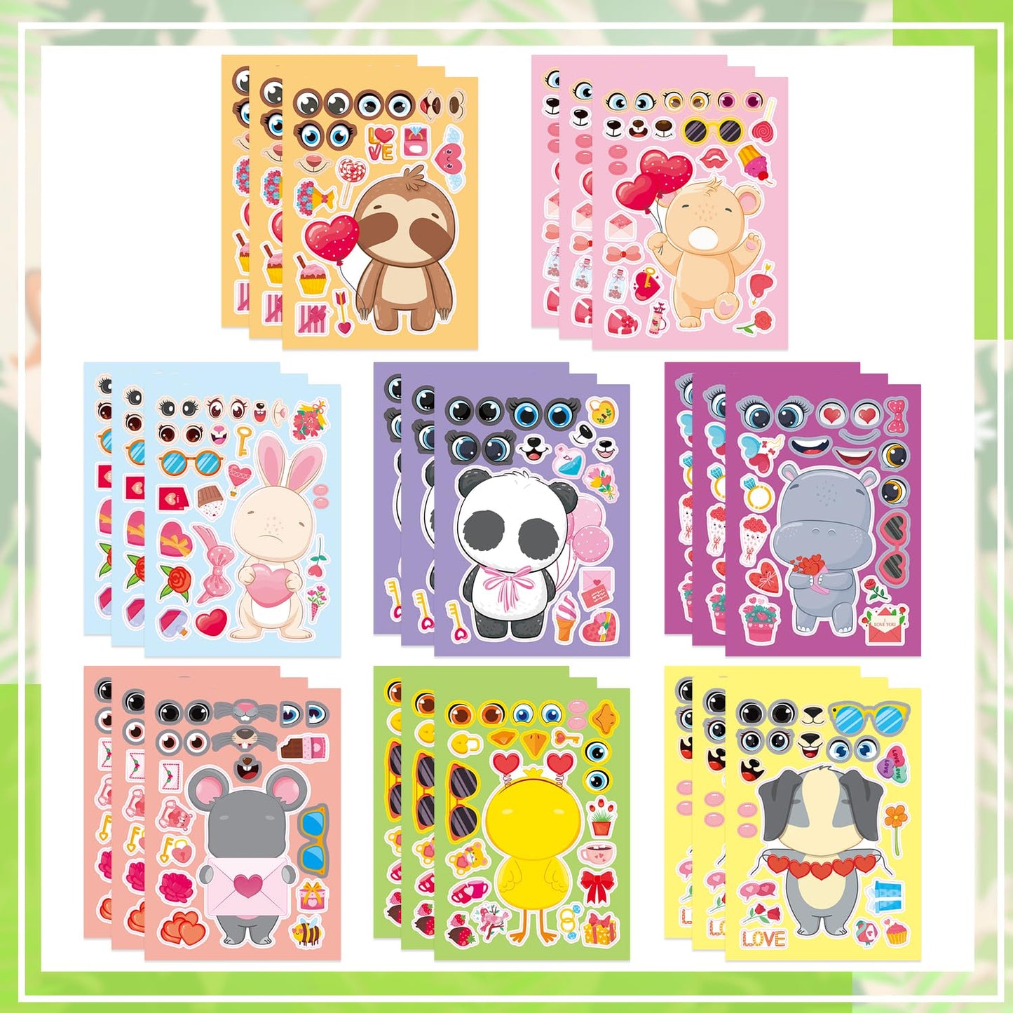 T-Antrix 24 Sheets Valentines Stickers – DIY Valentines Gifts for Kids & Classrooms