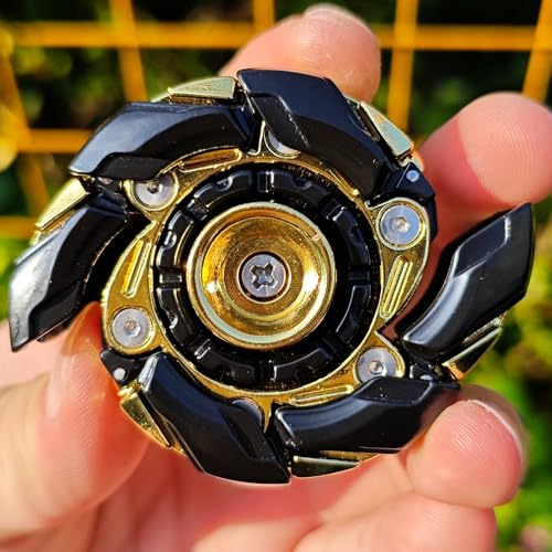 T-Conceal EDC Fidget Sliders Open Armor Spinning Top – Magnetic Metal (Black Gold)