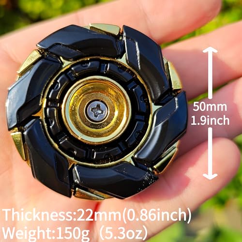 T-Conceal EDC Fidget Sliders Open Armor Spinning Top – Magnetic Metal (Black Gold)