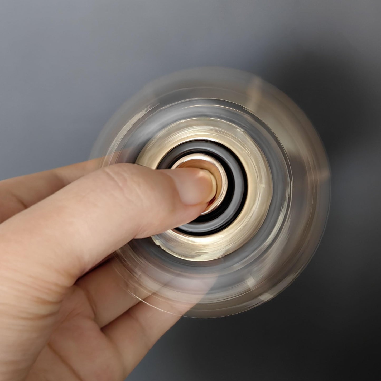 T-Conceal EDC Fidget Sliders Open Armor Top – Magnetic Metal Spin Toy (Gray)