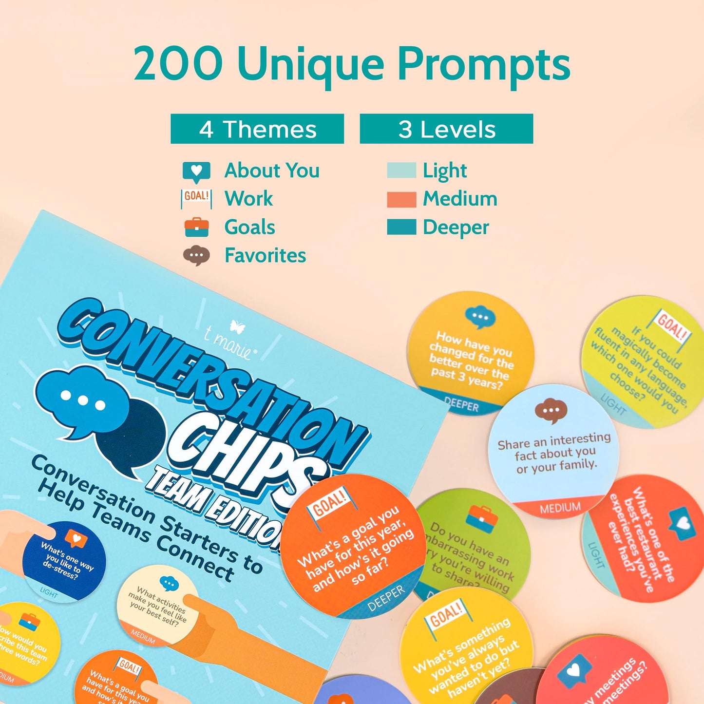 T MARIE Conversation Chips — 200 Prompts for Team Building